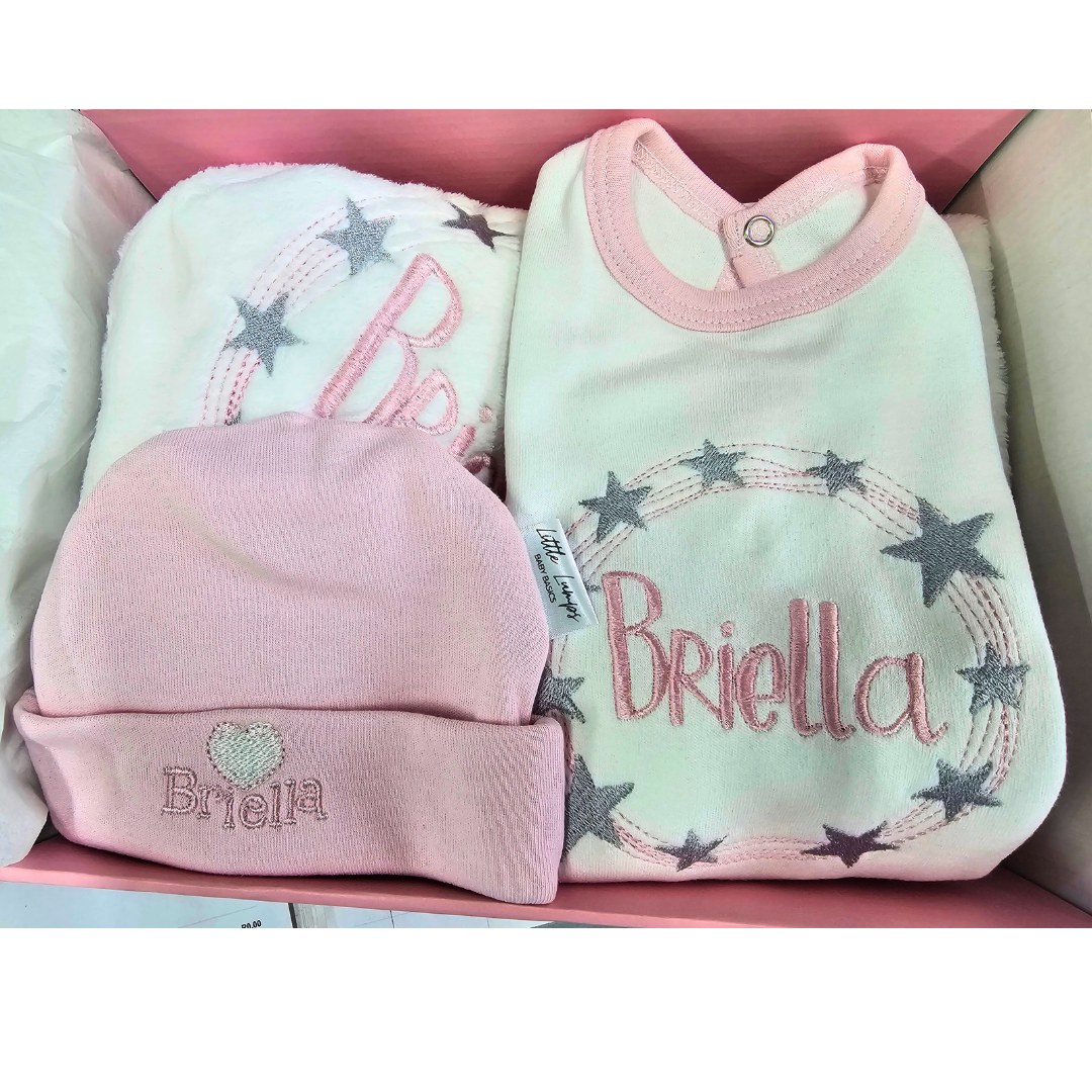 Personalised Embroidered Star 3 piece set