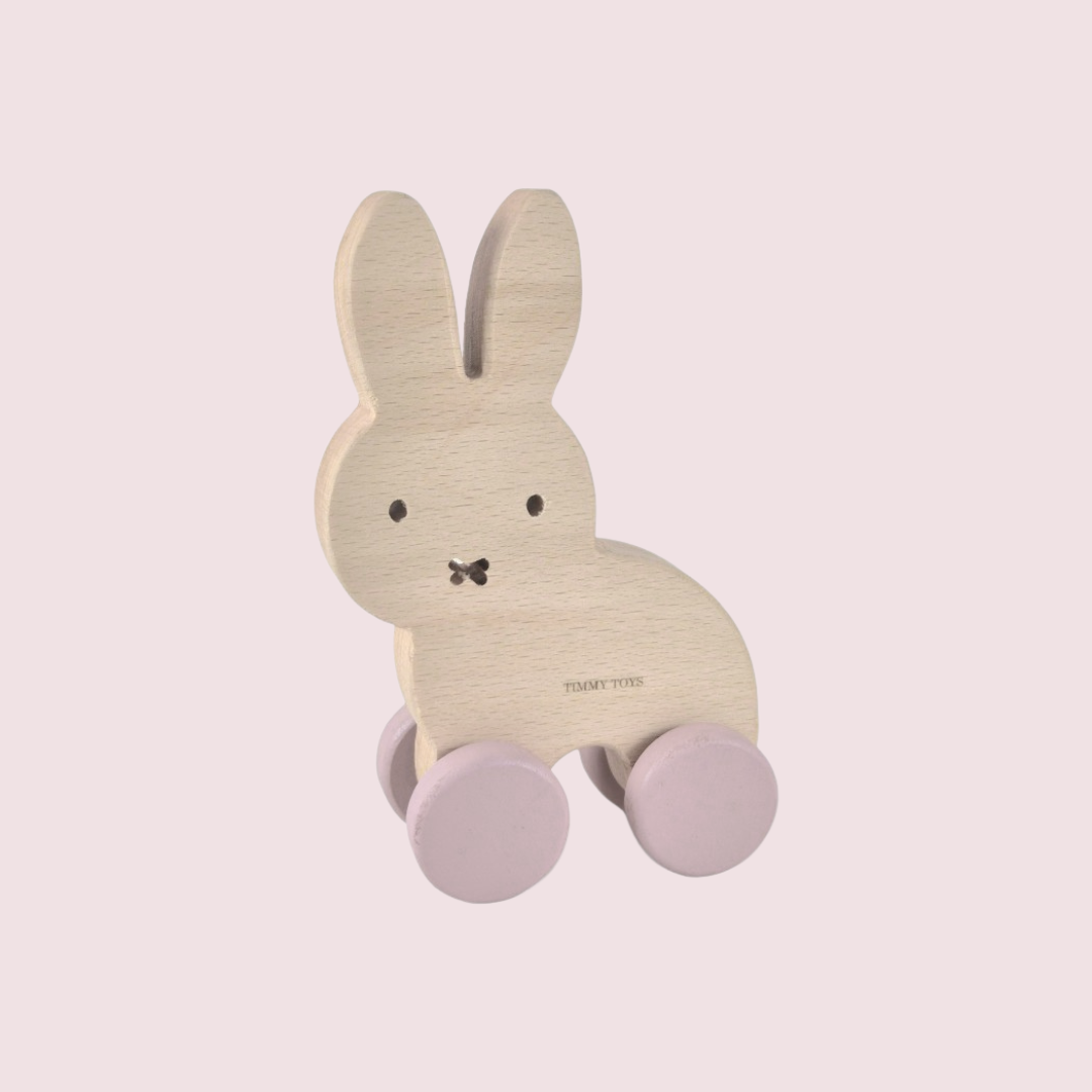 Minky Bunny on Wheels - Pink