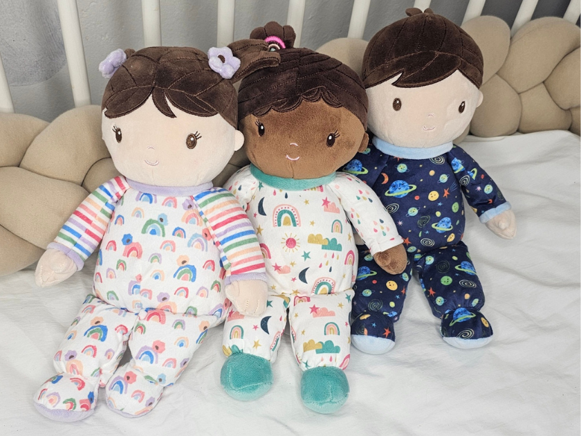 Isabelle Rainbow Stripe Soft Doll