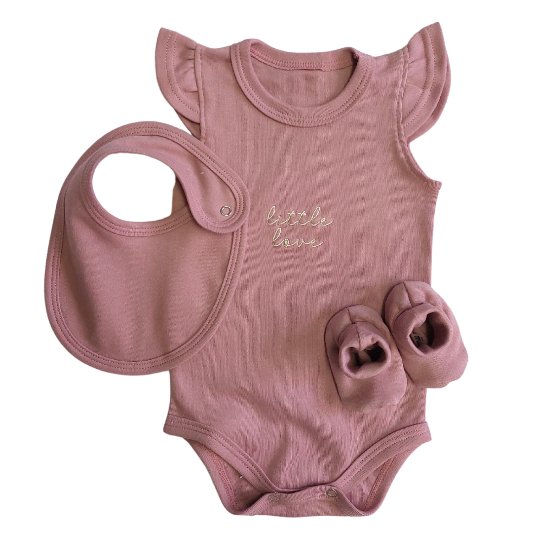 Embroidered Sleeveless Frill Onesie - Bundle