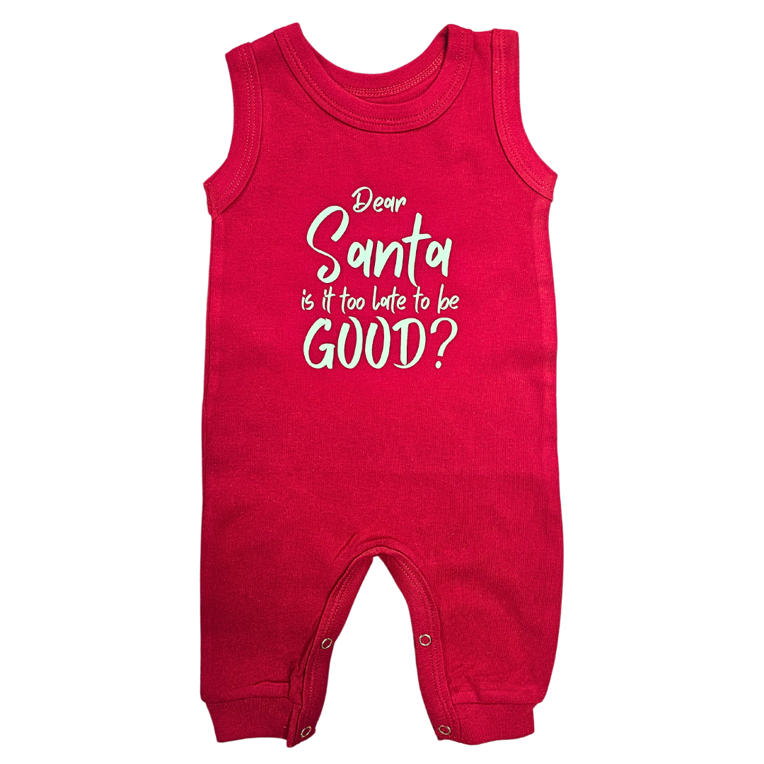Dear Santa Baby Sleeveless Romper - Little Lumps