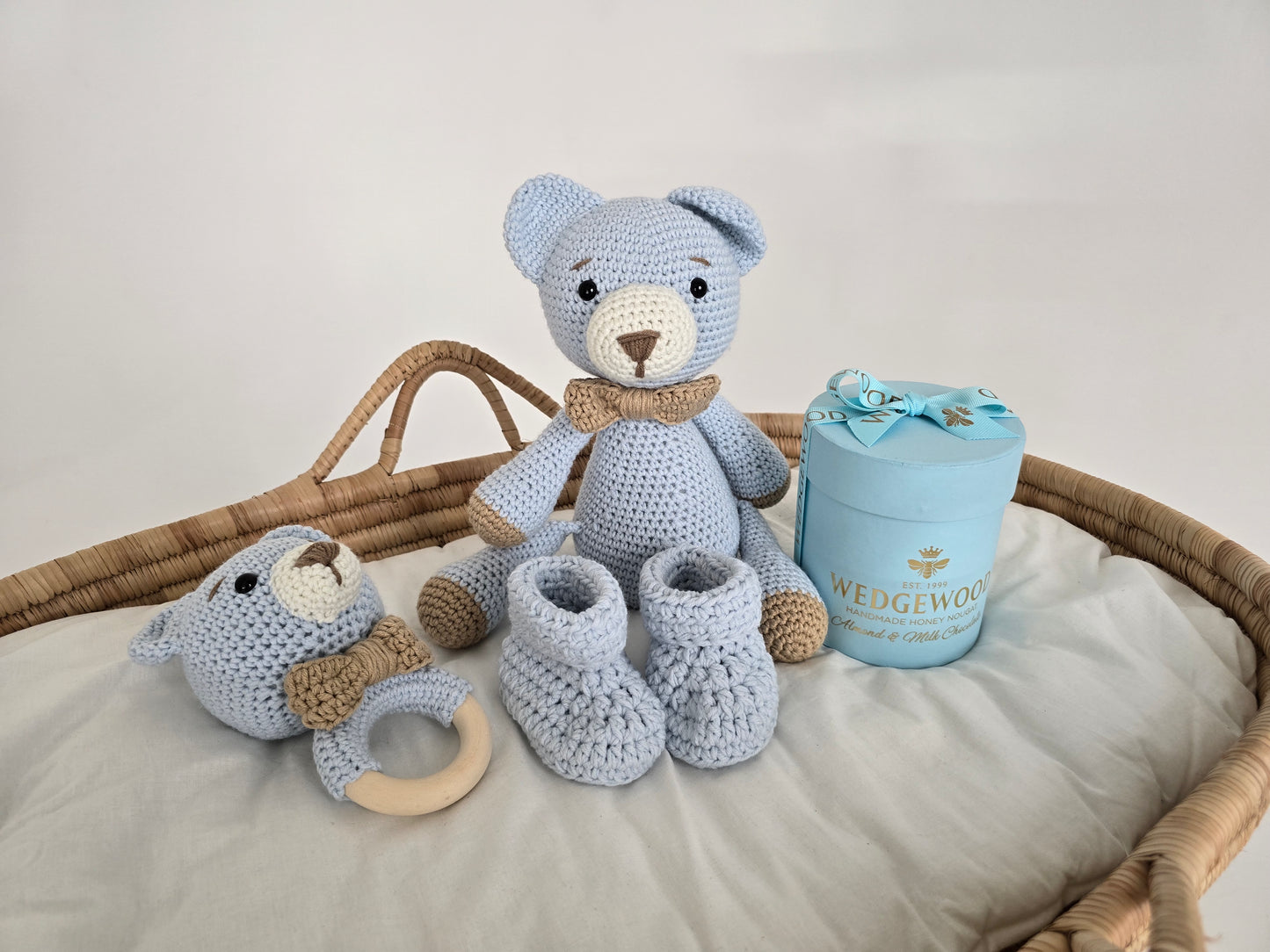 Baby Blue crochet teddy