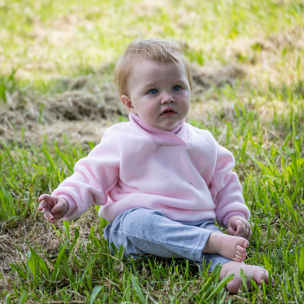 Crossover Collar Polar Baby Sweatshirt - Little Lumps