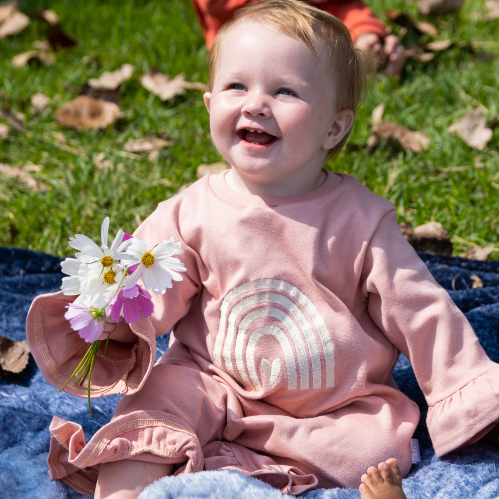 Rainbow Salmon Babygro - Little Lumps