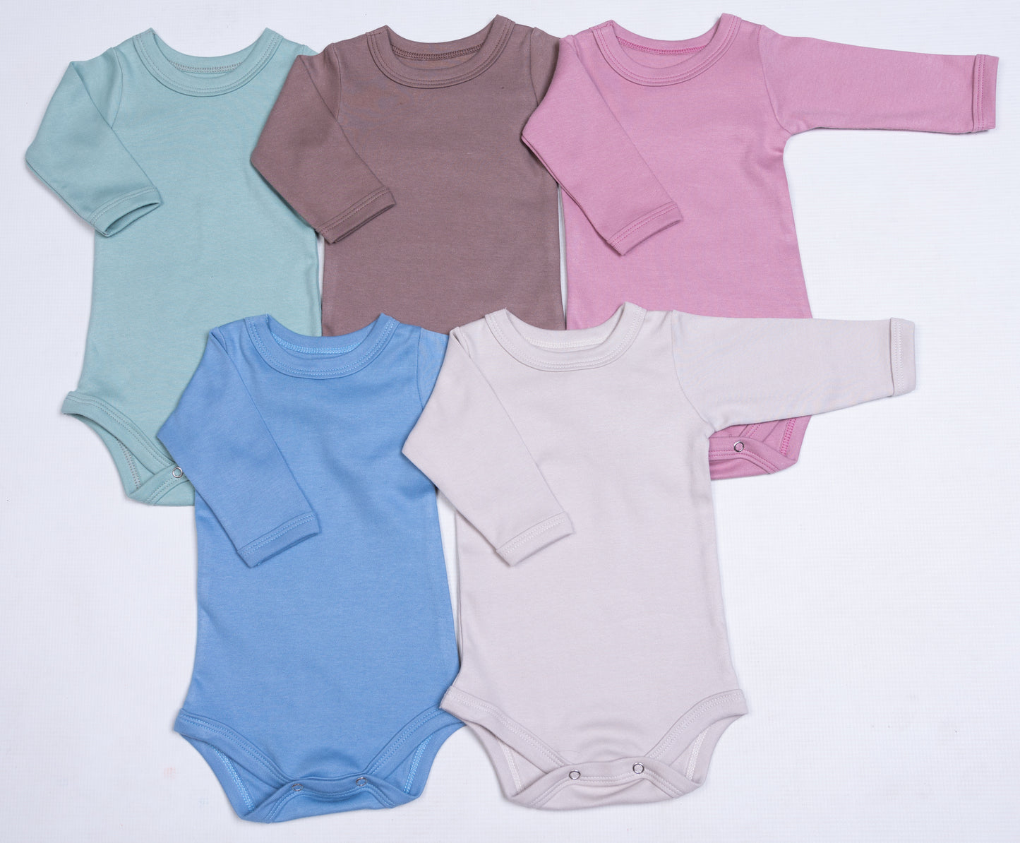 Crew Neck Baby Onesies -new colours - long sleeve - Little Lumps