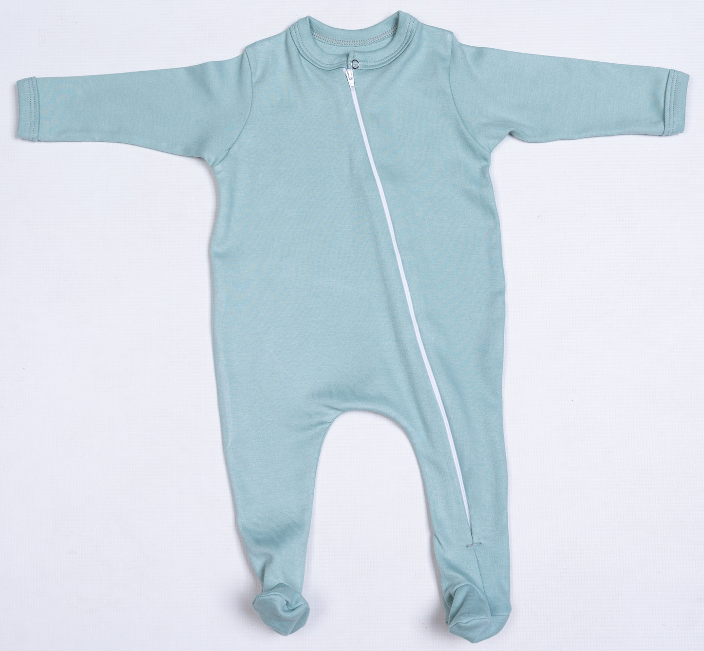 100% Cotton Infant Zip Opening Babygro in new colours - Little Lumps