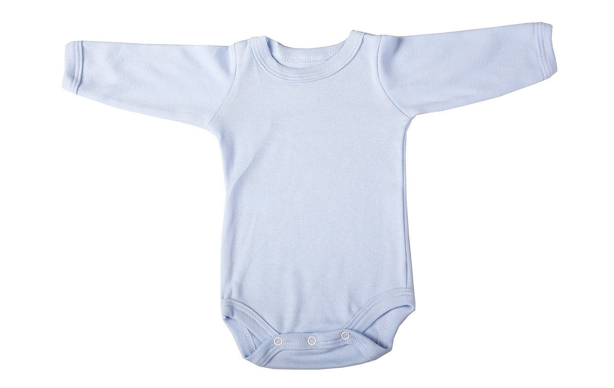 100% Cotton Mixed-Colours Baby Blank Long-Sleeved Crew Neck Onesies (2 Pack) - Little Lumps