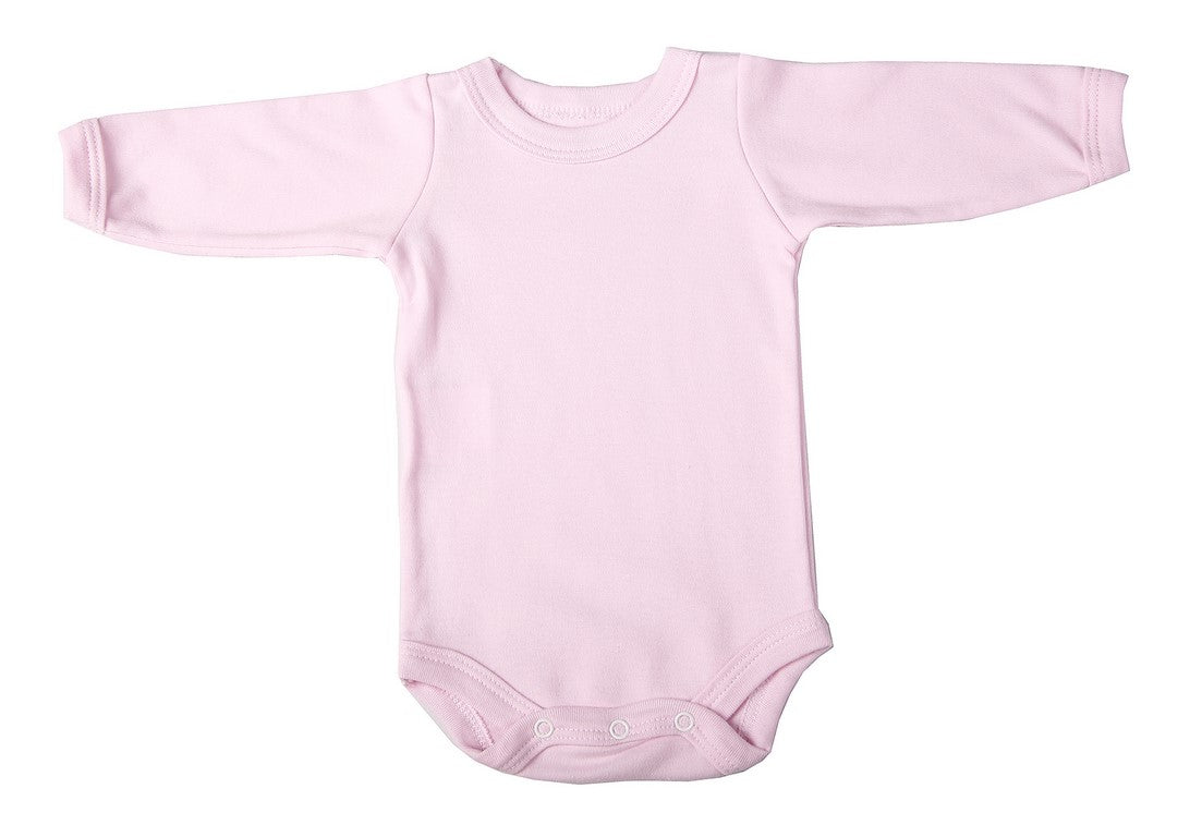 100% Cotton Mixed-Colours Baby Blank Long-Sleeved Crew Neck Onesies (2 Pack) - Little Lumps