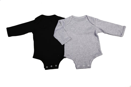 Long-Sleeved Baby Onesie With Envelope Neck - Little Lumps