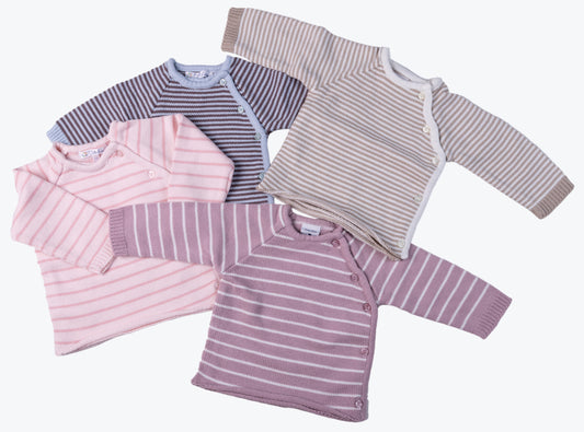 Crossover stripey  Baby Jersey - Little Lumps