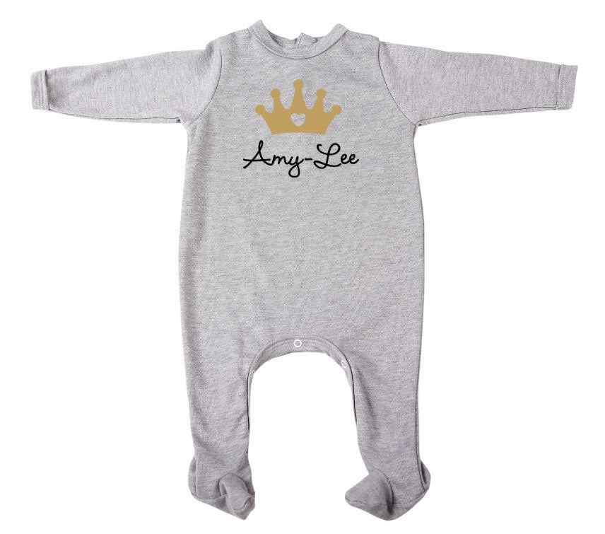 Personalised Crown Babygro - Little Lumps