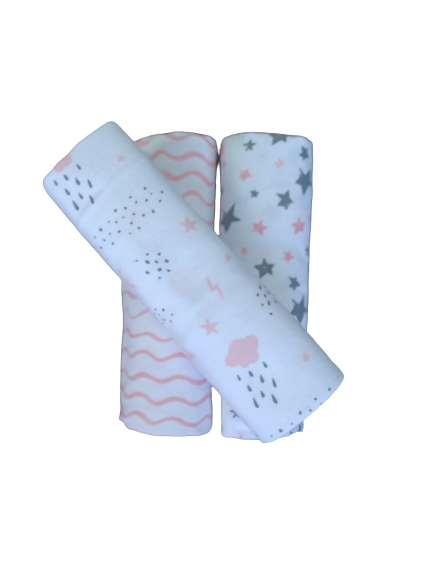 Blanket - 3pk Baby Flannel Receiver - Little Lumps