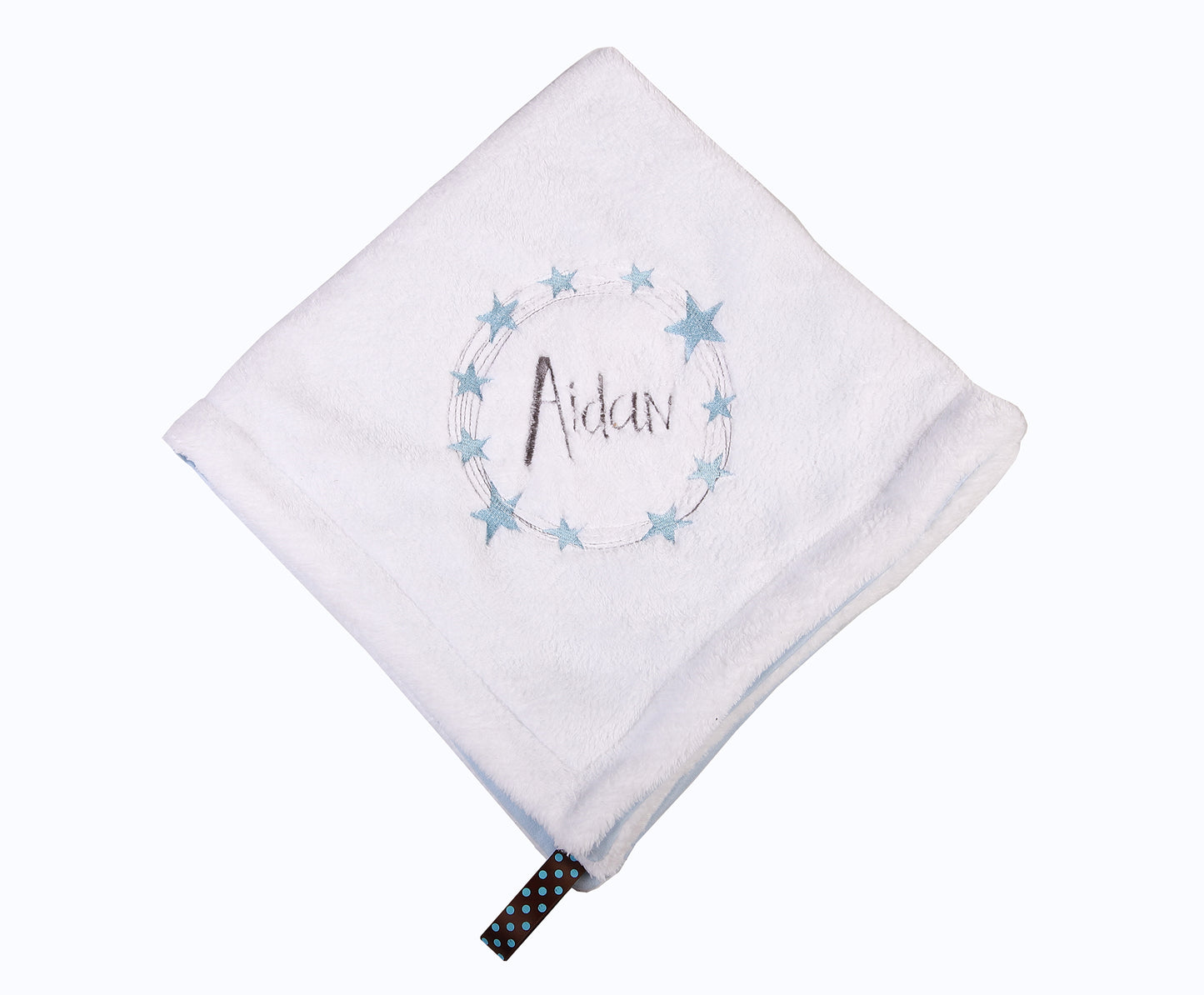 Personalised Baby Blanket with Star Circle embroidery - Little Lumps