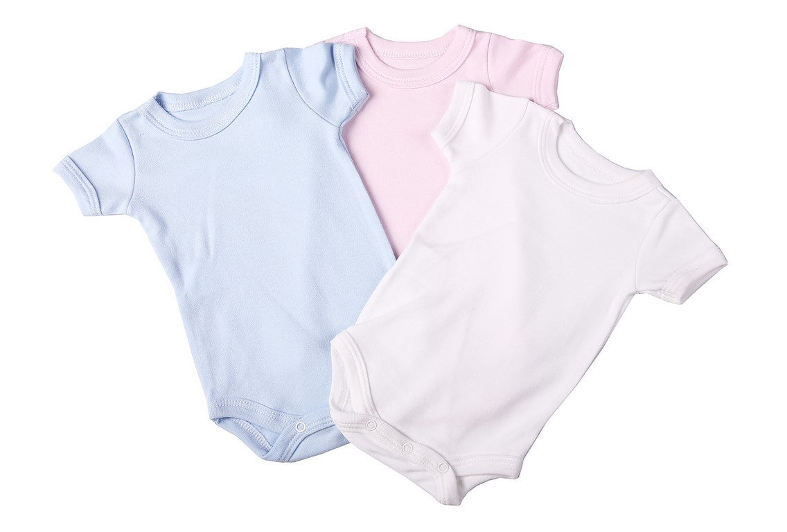 Crew neck baby onesie short sleeve - Little Lumps