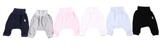 Harem-Style Baby Slouch Pants 100% cotton - Little Lumps