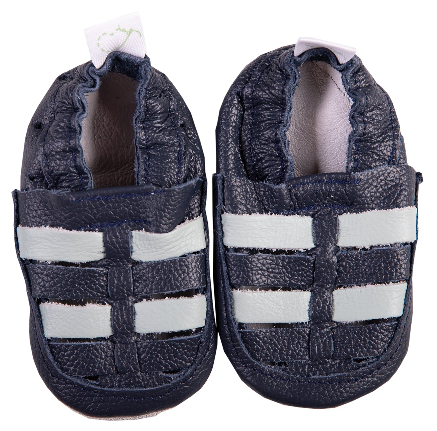 Shoes - Navy & Aqua Leather - Little Lumps