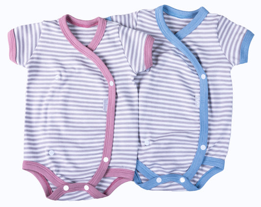 Crossover Baby striped onesie - Little Lumps