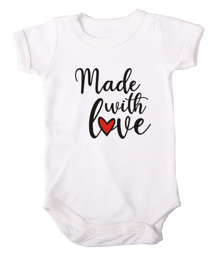 Valentines Baby Onesie - Made with love - Little Lumps