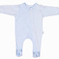 100% Cotton Striped Infant Zip Opening Babygro - Little Lumps