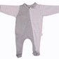 100% Cotton Striped Infant Zip Opening Babygro - Little Lumps