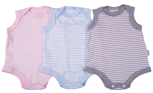 Striped Baby Sleeveless Onesie - Little Lumps