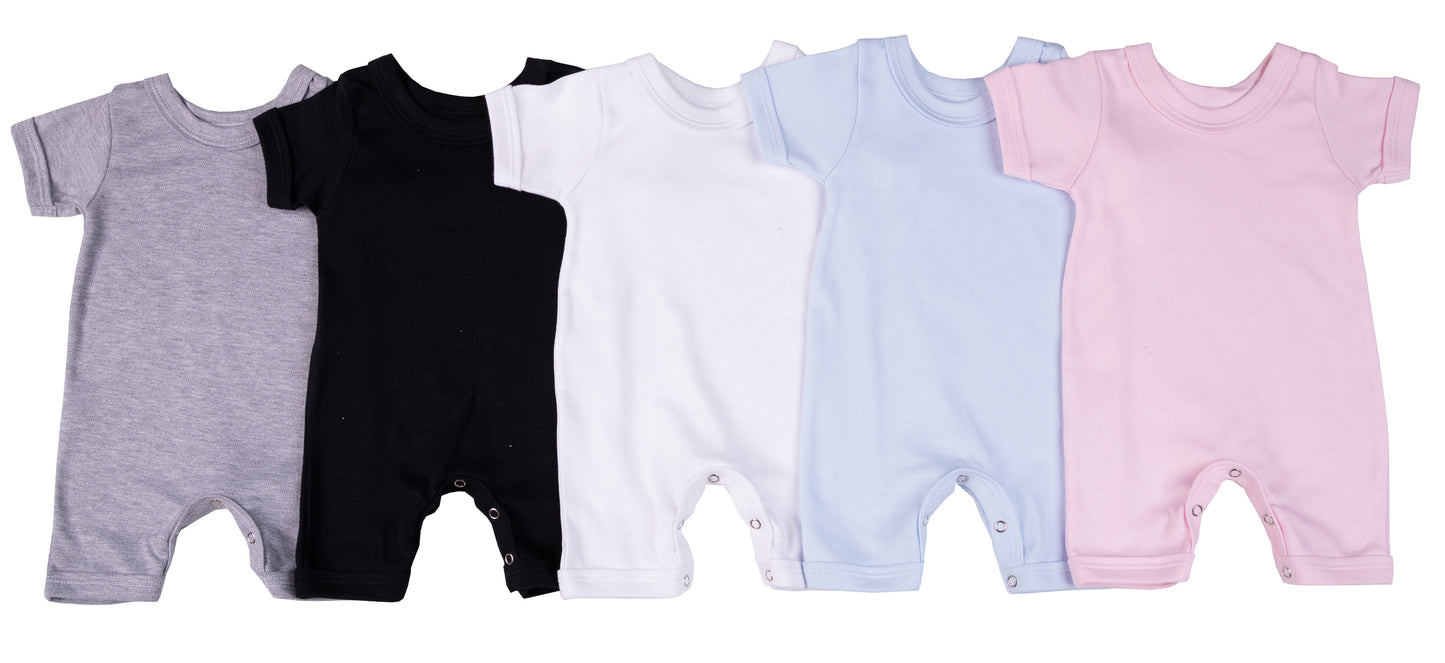 100% Cotton Infant Short Sleeve summer Romper - Little Lumps