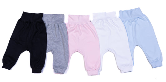 2-Pack 100% Cotton Baby Blank Sweatpants In Mixed Colours - Little Lumps