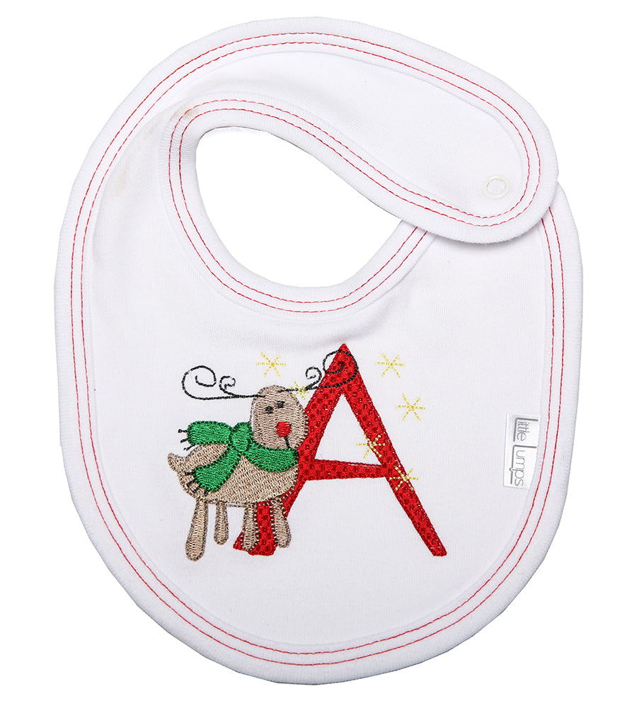 Christmas Baby Alphabet Bib - Little Lumps