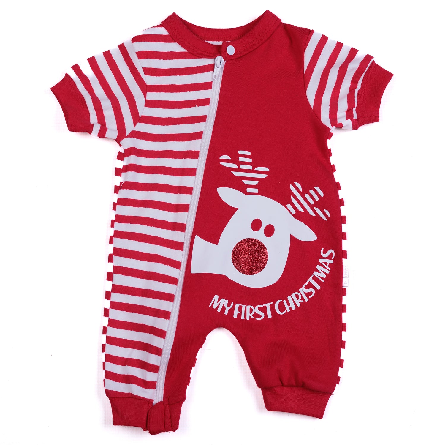 My 1st Christmas Baby Zip Romper - Little Lumps