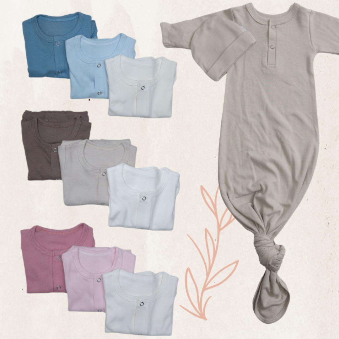 Personalised Knotted Sleep Onesie and Beanie Set