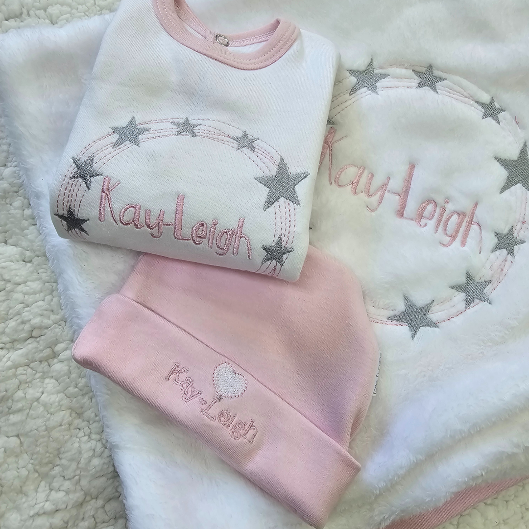 Personalised Embroidered Babygro