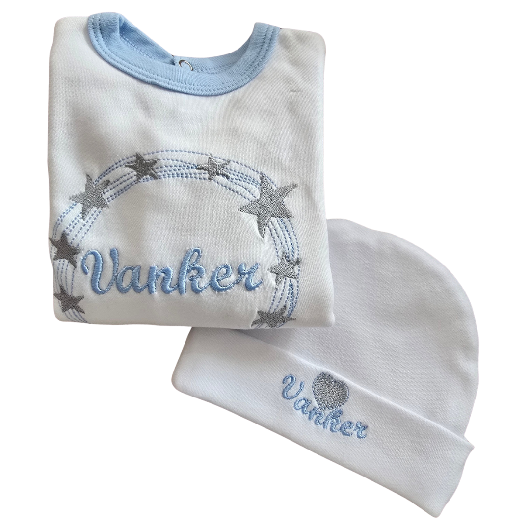 Personalised Embroidered Star 3 piece set