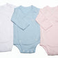 2-Pack Long-Sleeved Crossover Button-Up Onesies Mixed Colours - Little Lumps