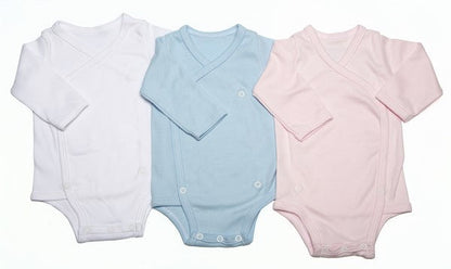 2-Pack Long-Sleeved Crossover Button-Up Onesies Mixed Colours - Little Lumps
