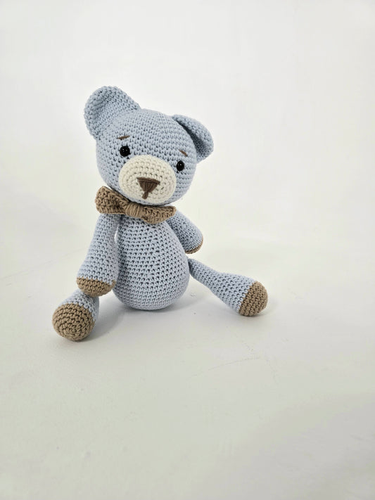 Baby Blue crochet teddy