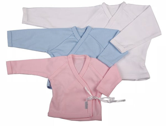 100% Cotton 2-Pack Crossover Baby Top In Mixed Blank Colours - Little Lumps