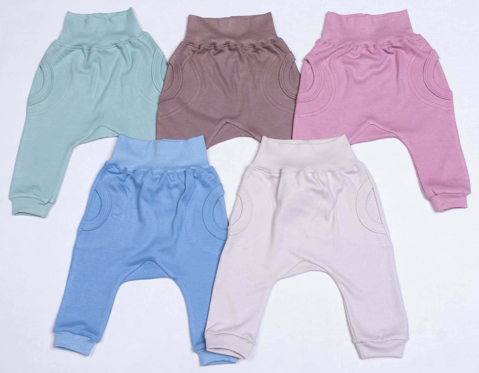 Harem-Style Baby Slouch Pants -new colours 100% cotton - Little Lumps