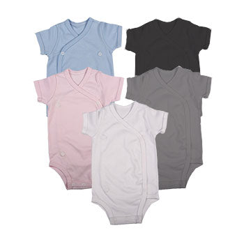 Cross-over Baby Onesie short sleeve - Little Lumps