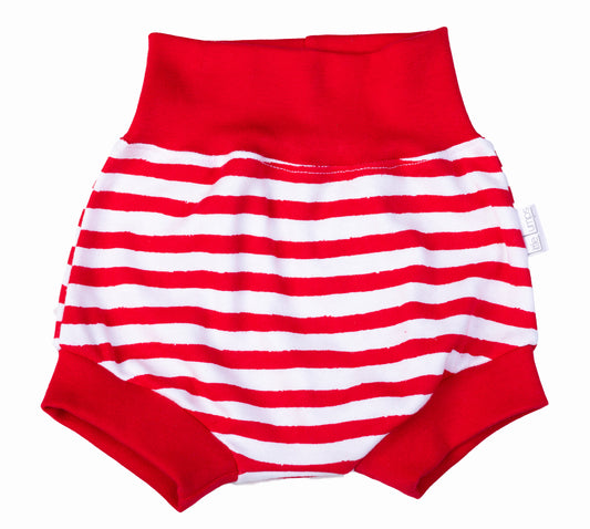 Baby Red Striped Puffy Shorts - Little Lumps