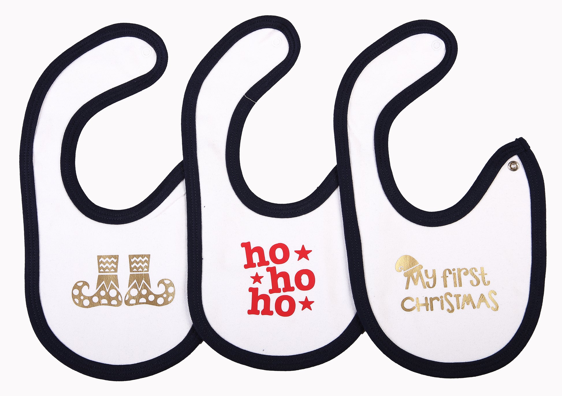 Christmas Baby Bibs (3pack -printed) - Little Lumps