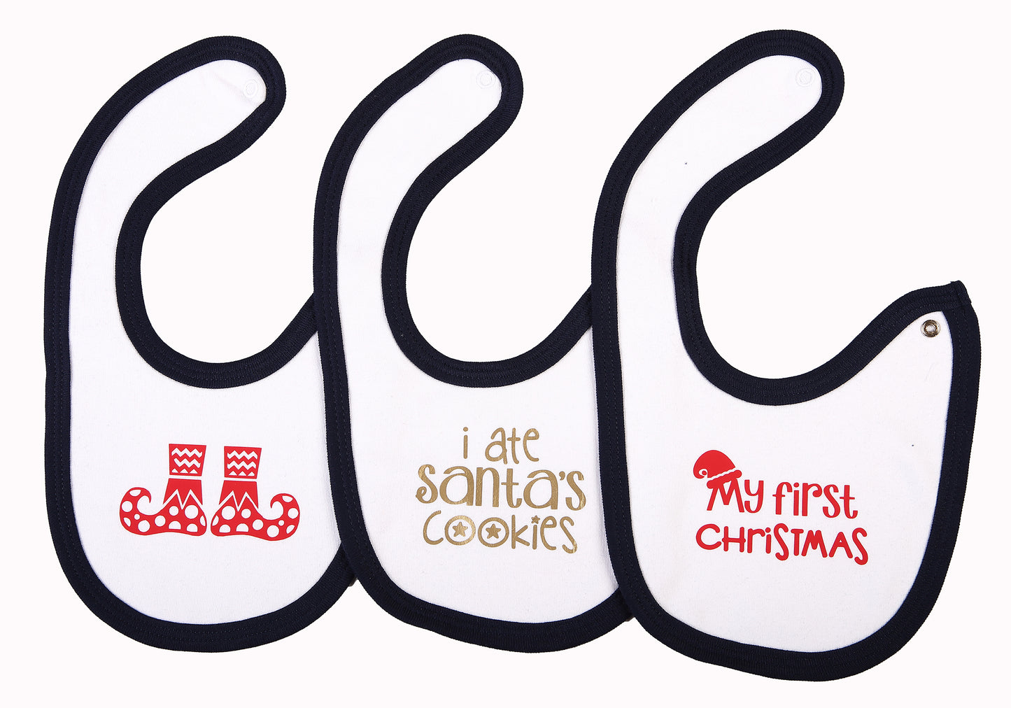Christmas Baby Bibs (3pack -printed) - Little Lumps