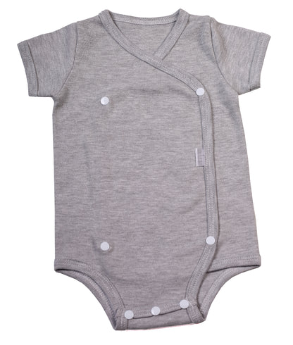 Cross-over Baby Onesie short sleeve - Little Lumps
