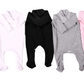 2-Pack Blank Babygros With Crossover Collar In 100% Cotton - Little Lumps
