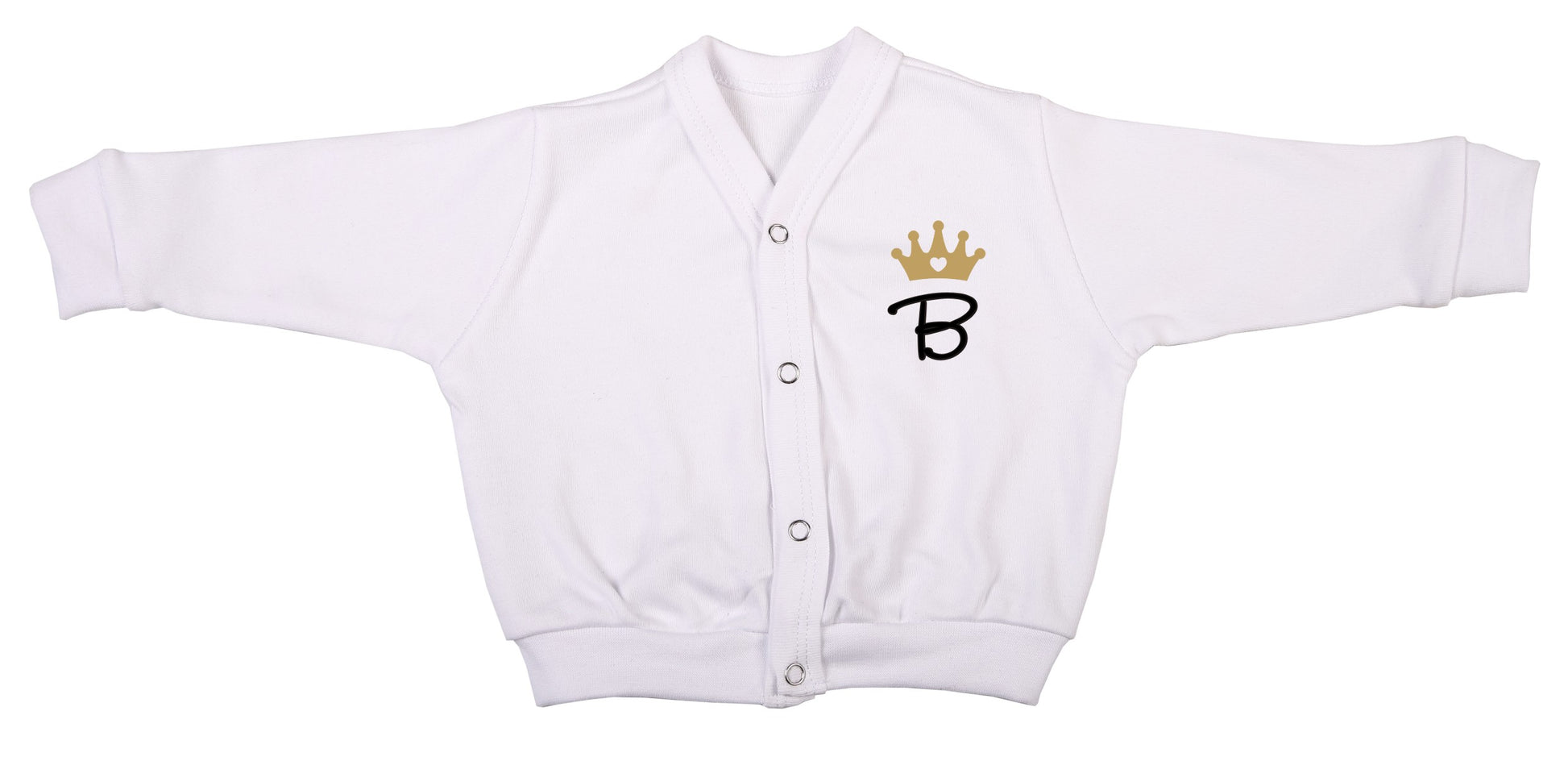 Personalised Initial Crown Cardigan - Little Lumps