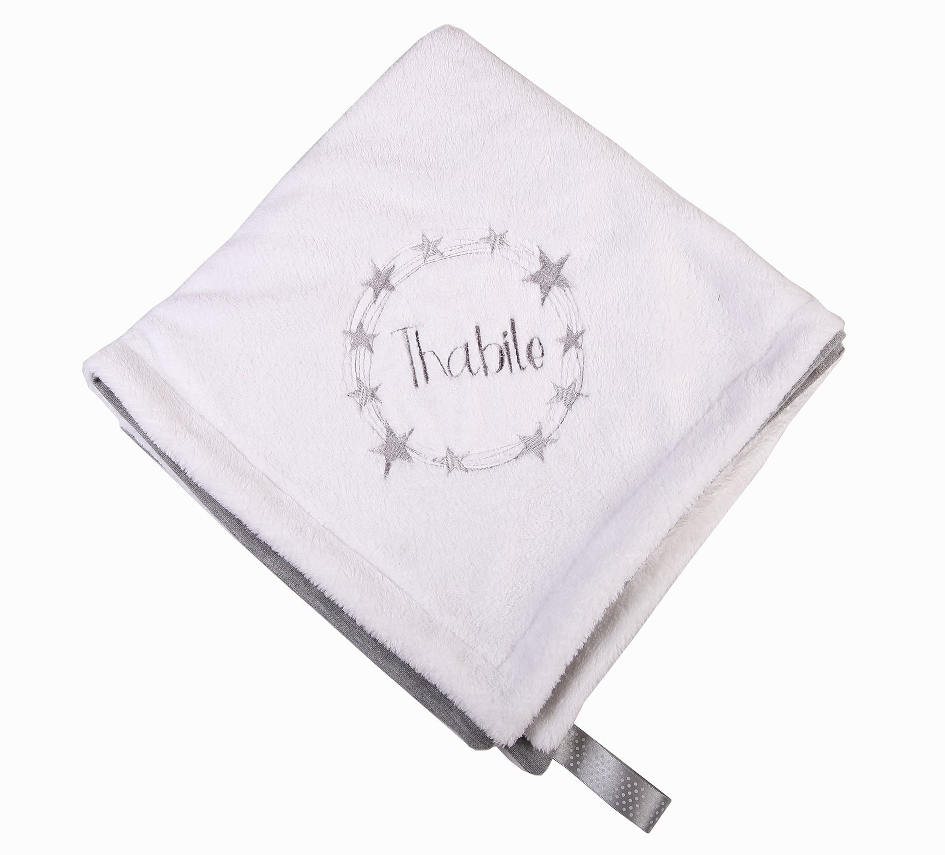 Personalised Baby Blanket with Star Circle embroidery - Little Lumps