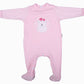 Embroidered Bear Babygro In Blue Or Pink - Little Lumps