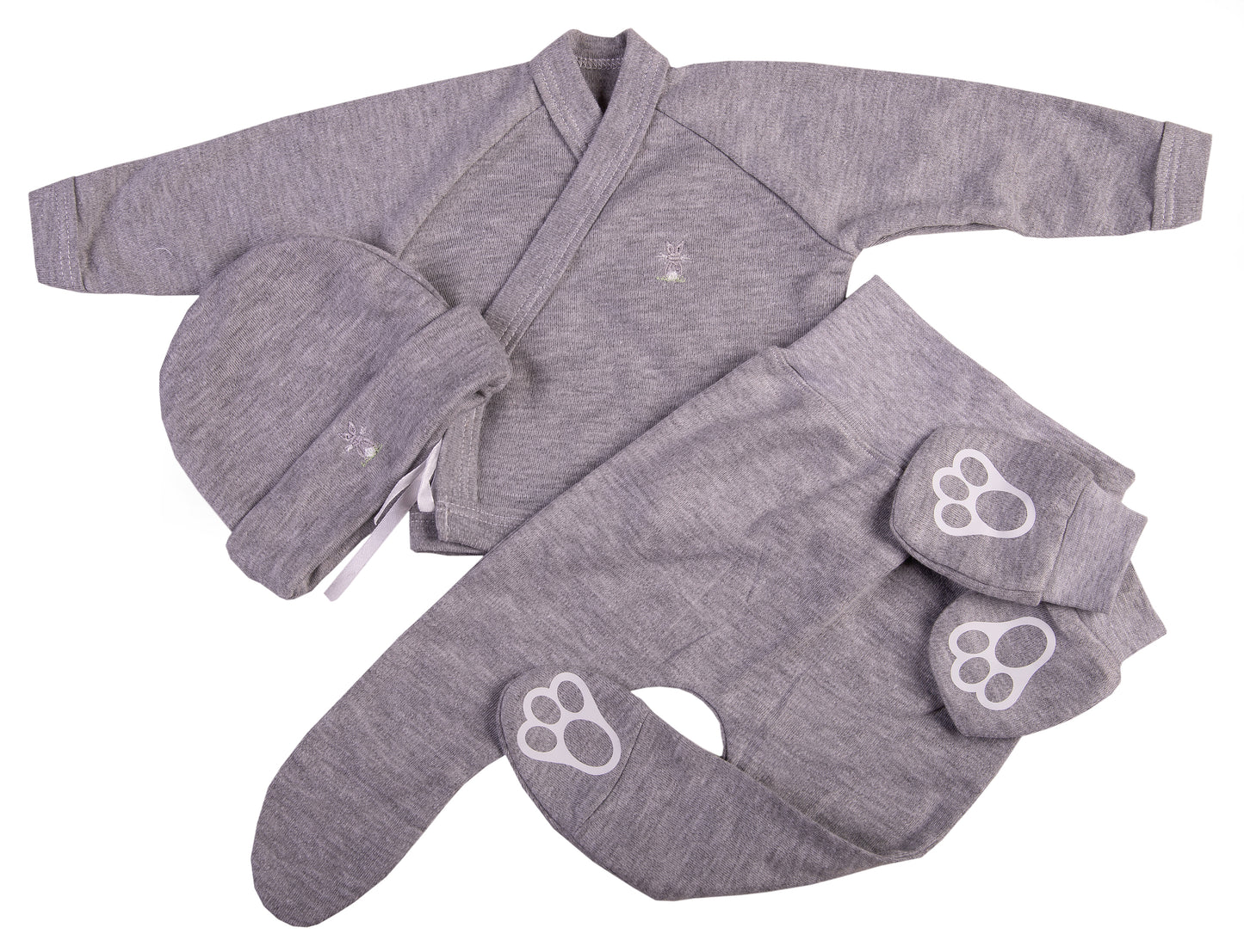 4 Piece Baby Bunny Layette Set - Little Lumps