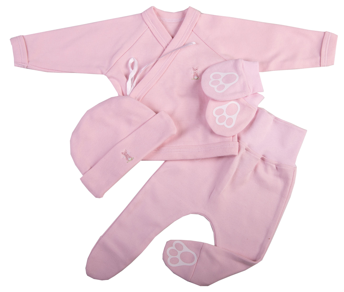 4 Piece Baby Bunny Layette Set - Little Lumps