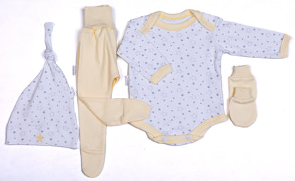 Star 4 Piece Baby Layette Set - Little Lumps