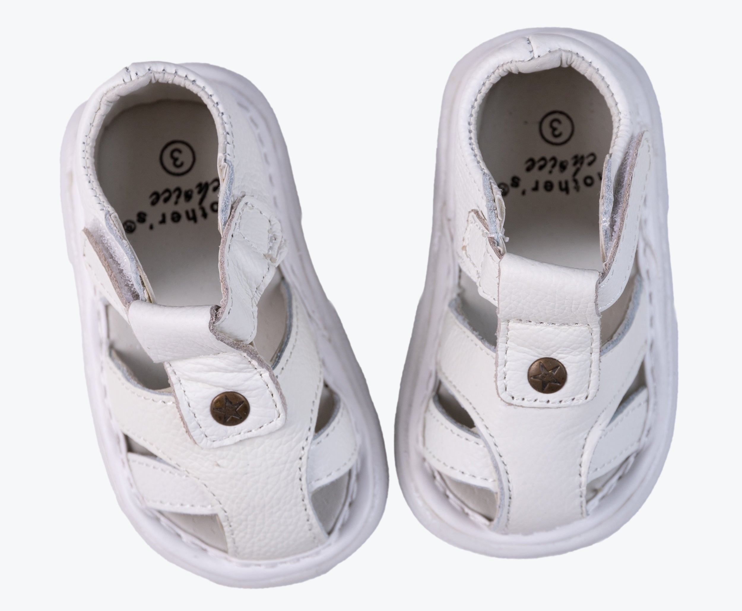 Newborn best sale white sandals